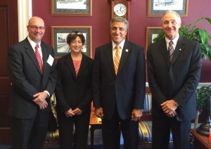 Left to right: Alan Logan (Vulcan Steel Products), Janet Kopenhaver (AWPA), Rep. Lou Barletta (PA-11), and Milton Magnus (M&B Metal Products)